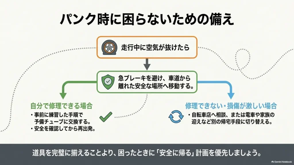 cross-bike-long-ride-flat-tire-response-flowchart