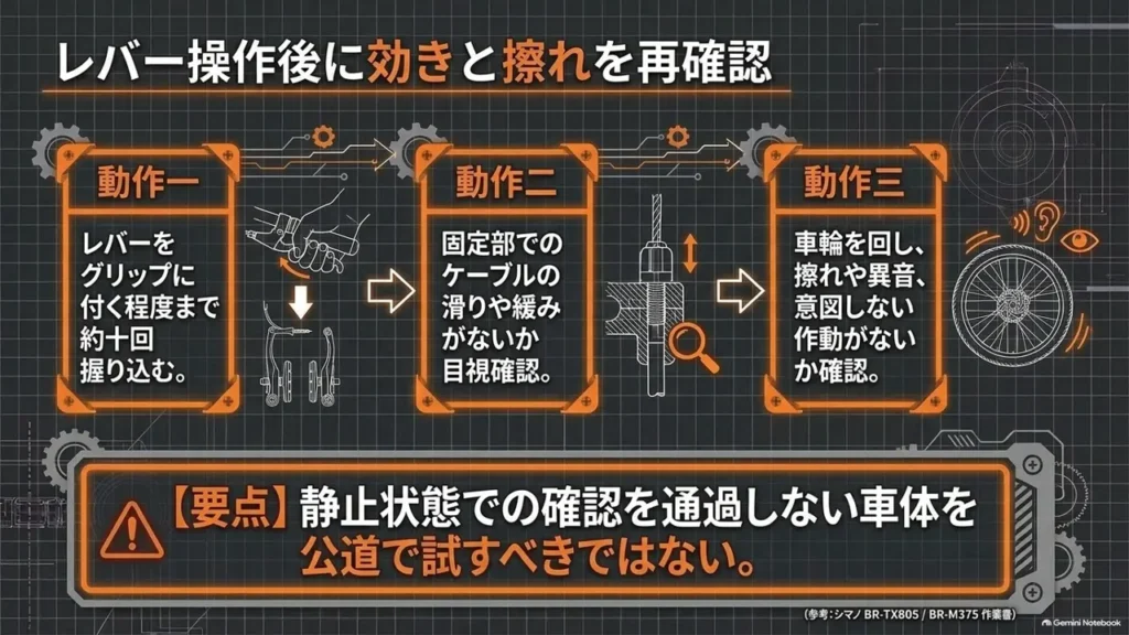 cross-bike-brake-lever-recheck-friction-noise-steps