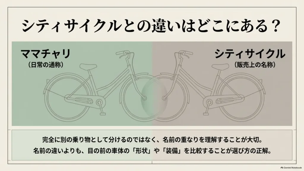 mamachari-city-cycle-side-by-side-comparison-diagram