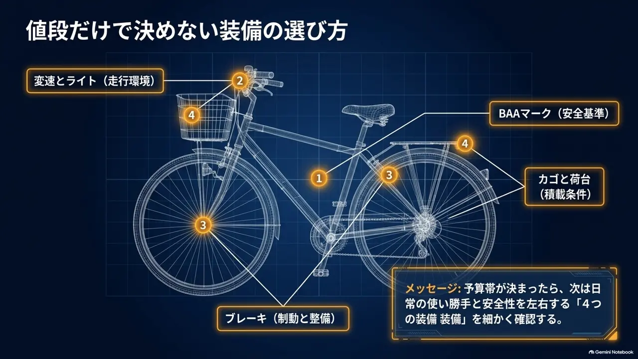 ママチャリの値段相場|値段だけで決めない装備の選び方のスライド