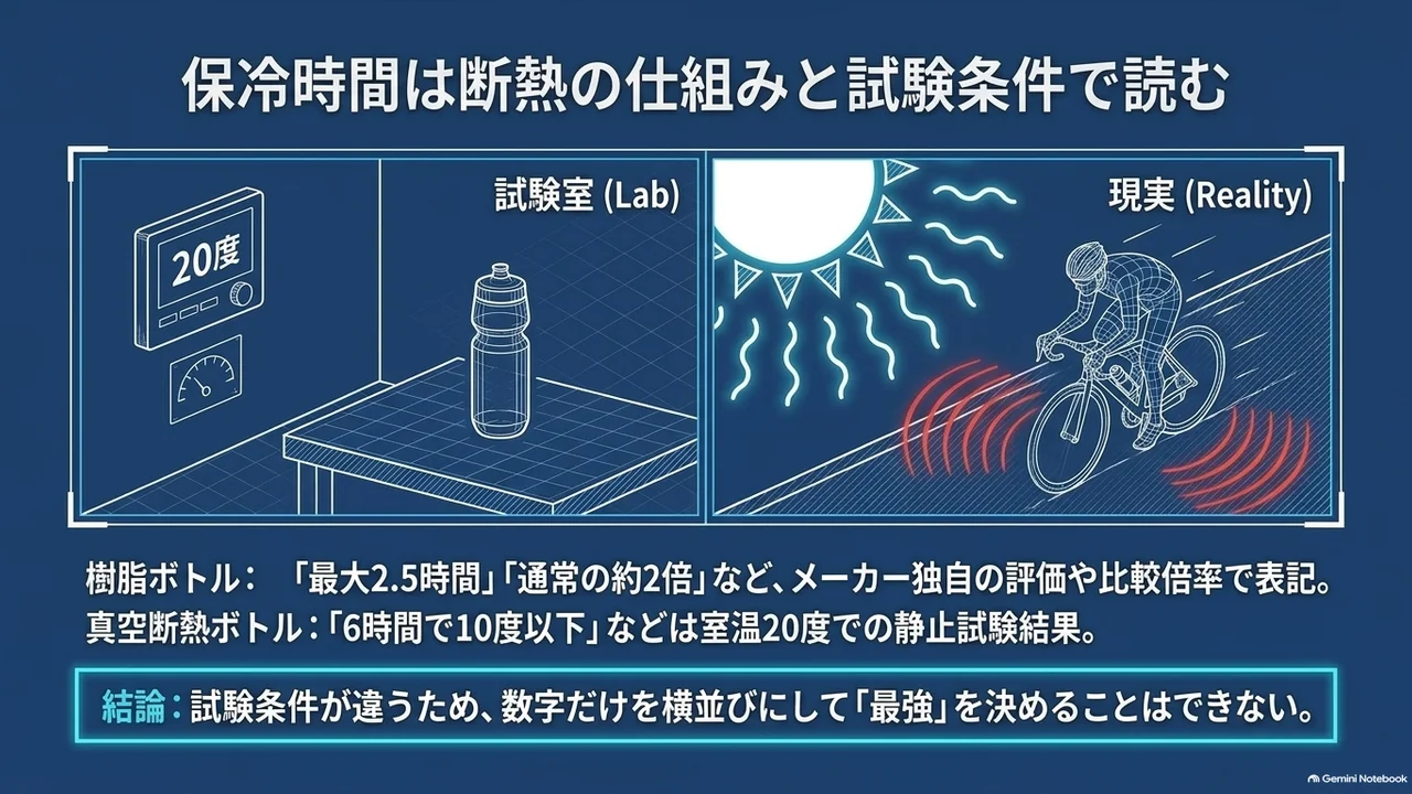 cycling-bottle-cold-retention-test-condition-lab-vs-road