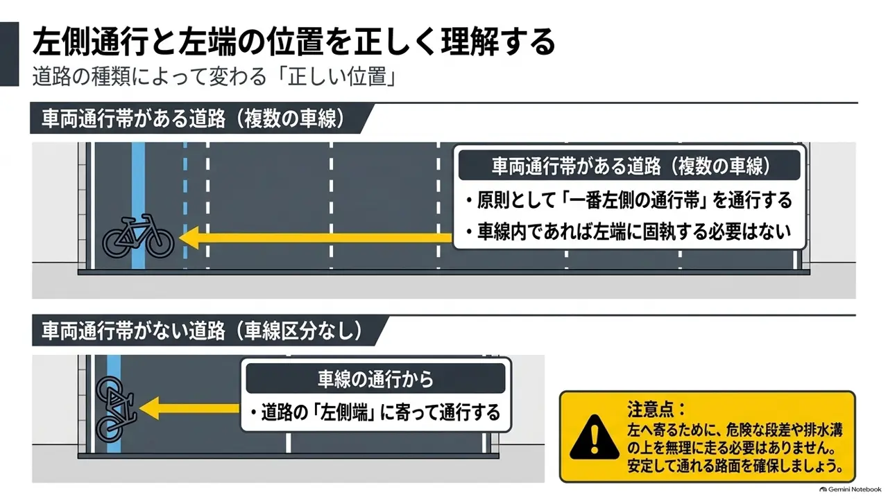 road-bike-left-side-riding-position-by-road-type-diagram