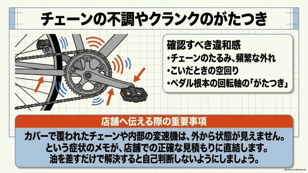 mamachari-chain-crank-trouble-shop-consultation-diagram