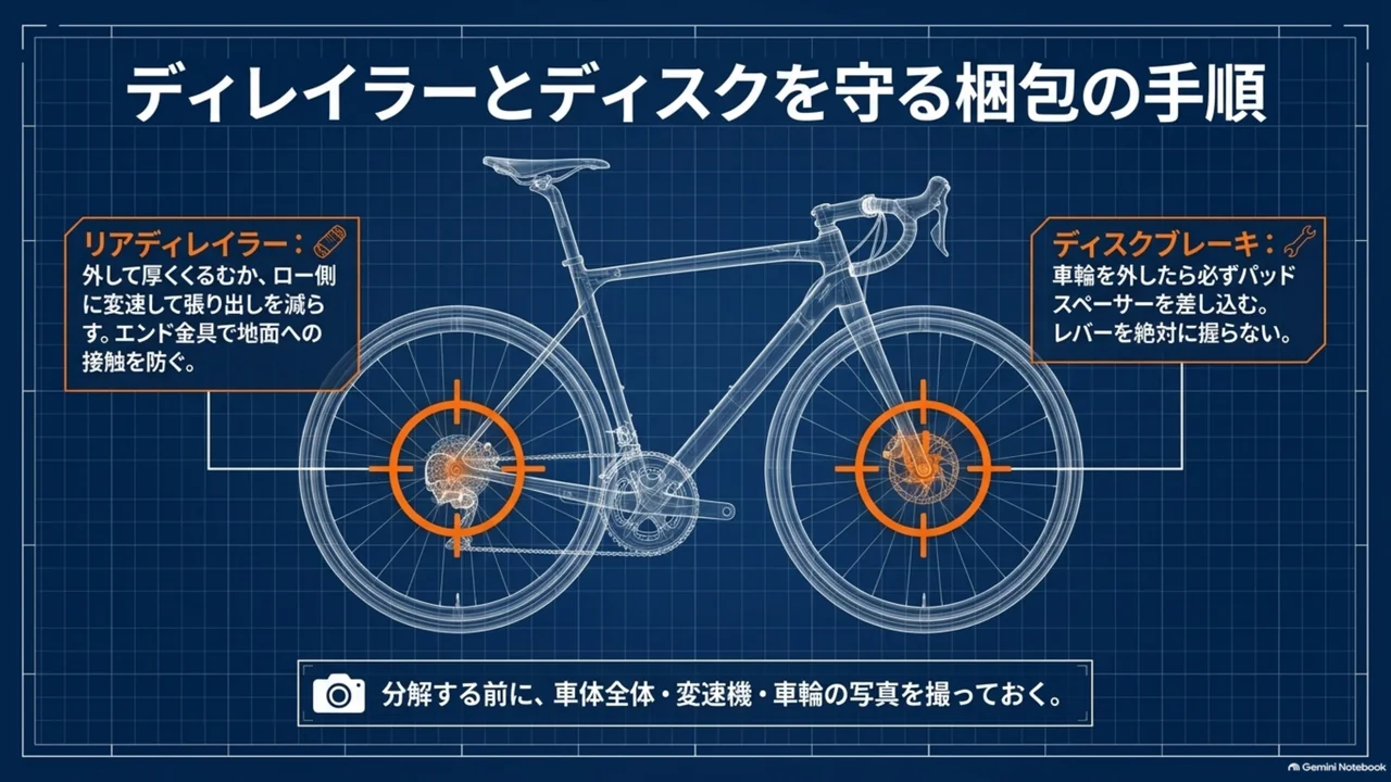 road-bike-rear-derailleur-disc-brake-packing-points