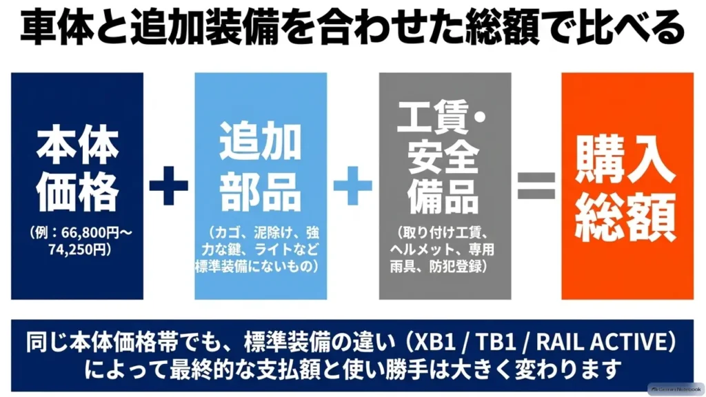 cross-bike-total-cost-body-price-plus-accessories-formula-diagram