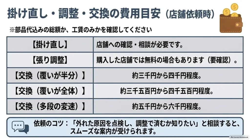 mamachari-chain-repair-adjustment-replacement-cost-comparison