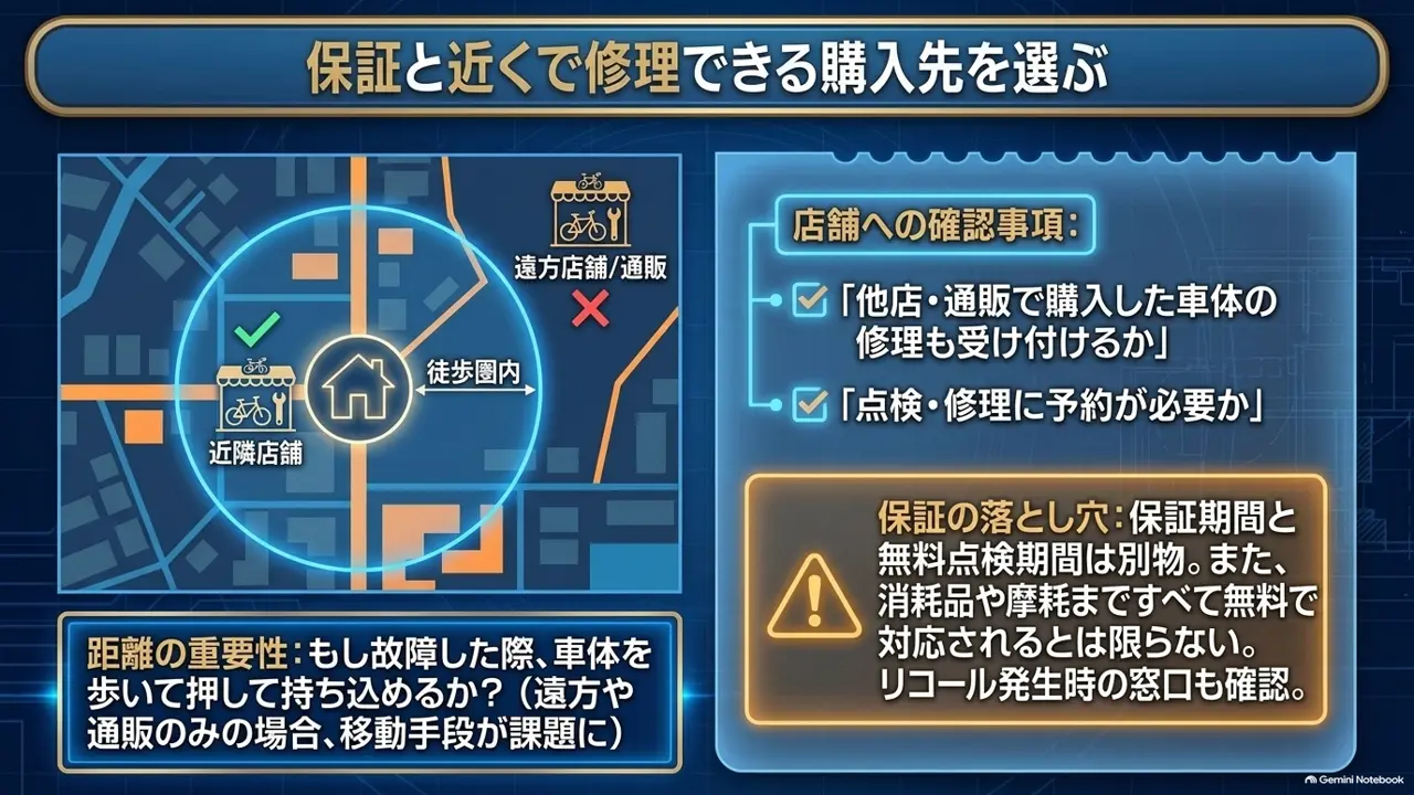 ママチャリの値段相場|保証と近くで修理できる購入先を選ぶのスライド