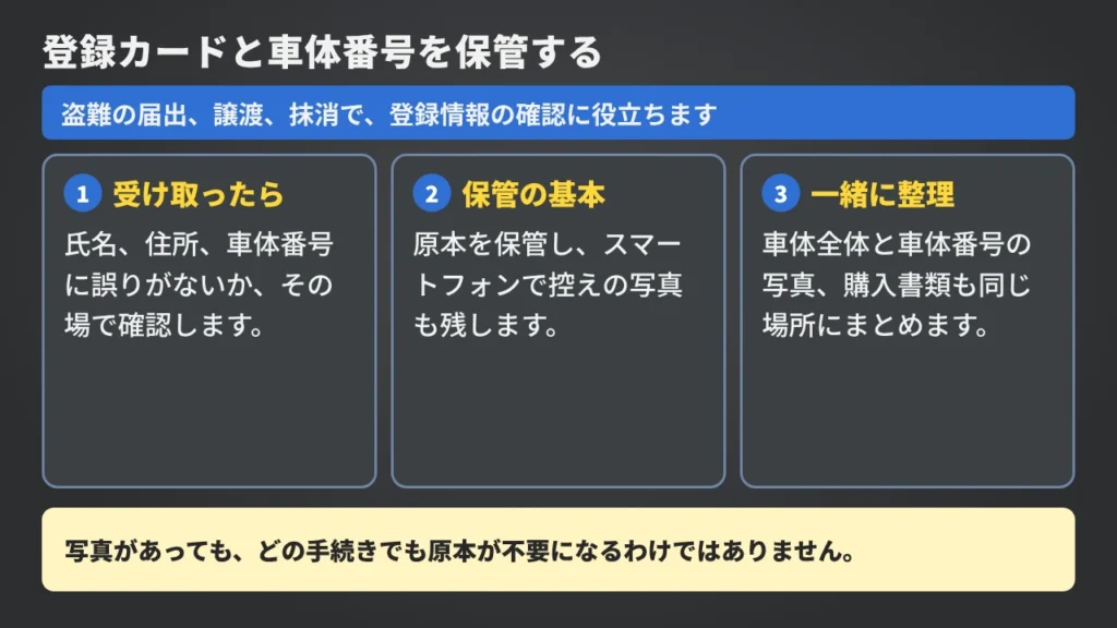 road-bike-registration-card-frame-number-storage-tips-diagram
