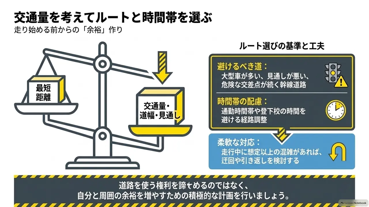 road-bike-route-and-time-selection-traffic-volume-diagram