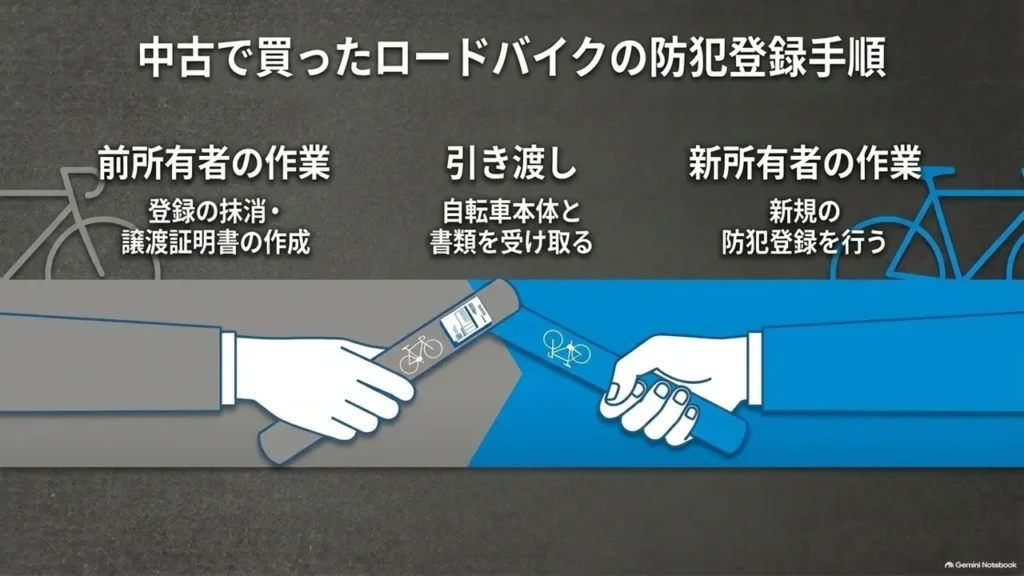 road-bike-used-purchase-registration-previous-owner-handover-flow-diagram