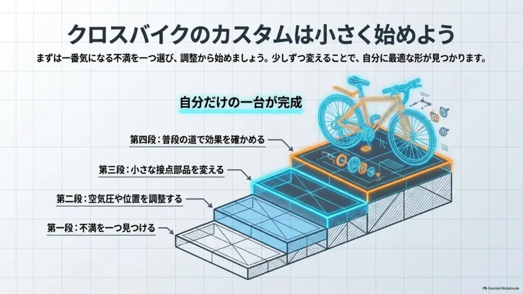 cross-bike-custom-small-start-four-steps-stairs