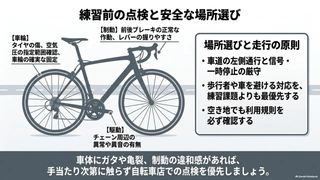 road-bike-training-pre-ride-check-safe-place